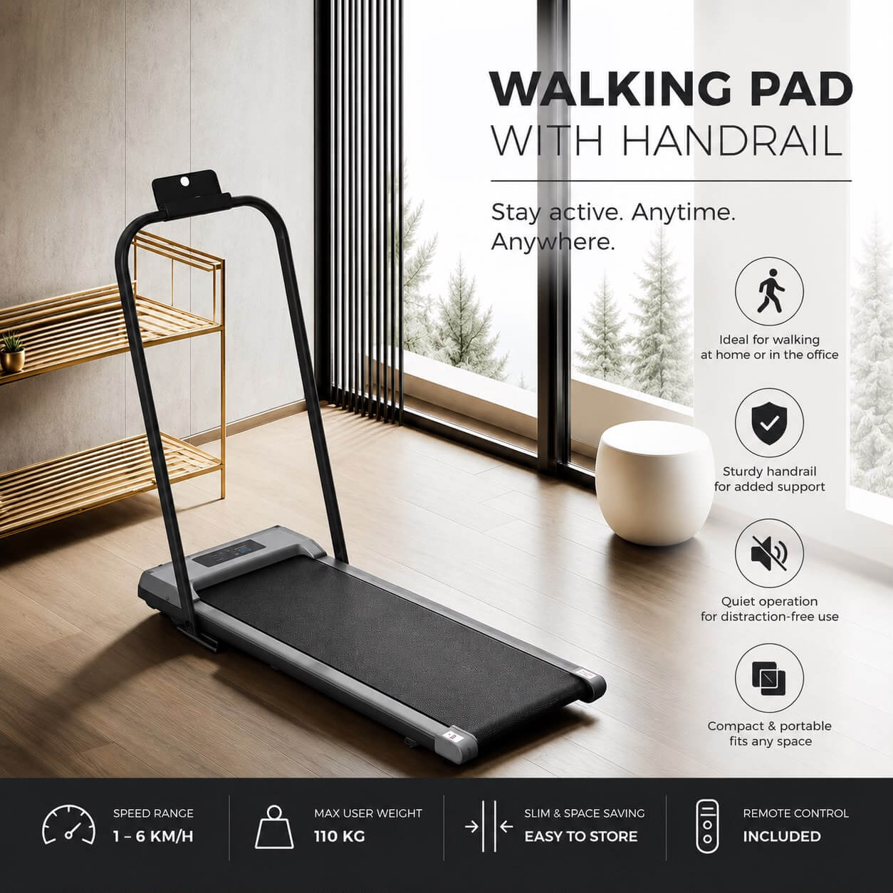 Wp15 Walking Pad + Handrail detail image 4